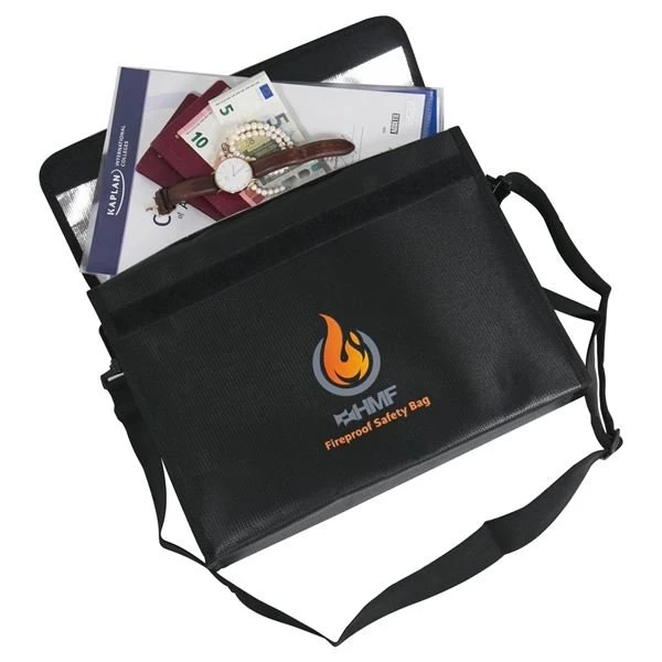 HMF Brandschutztasche Mit Klettverschluss DIN A4 Querformat 5 HMF Brandschutztasche Mit Klettverschluss DIN A4 Querformat – Bild 3