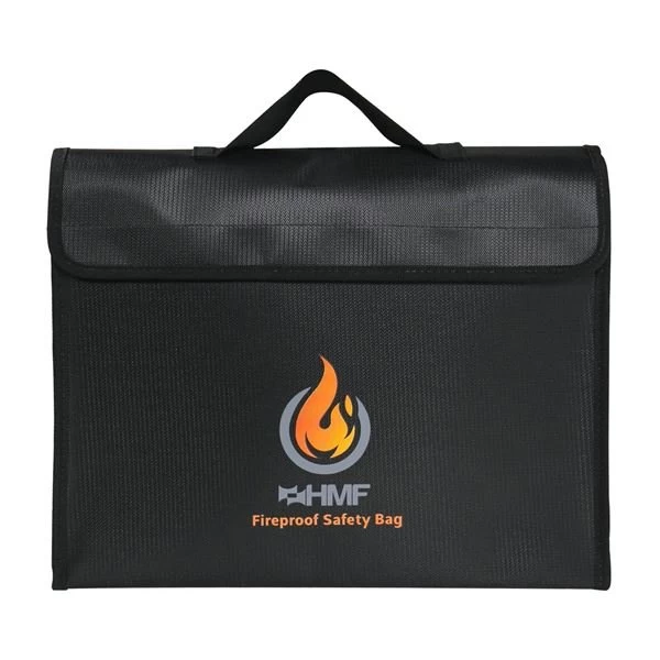 HMF Brandschutztasche Mit Klettverschluss DIN A4 Querformat 4 HMF Brandschutztasche Mit Klettverschluss DIN A4 Querformat – Bild 2