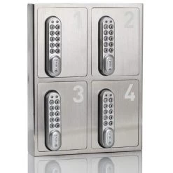 Masunt Elektronischer Schlüsselsafe E-Code 4 Fächer, -Burg Wächter Store KS14X0E 4 XAw027bS